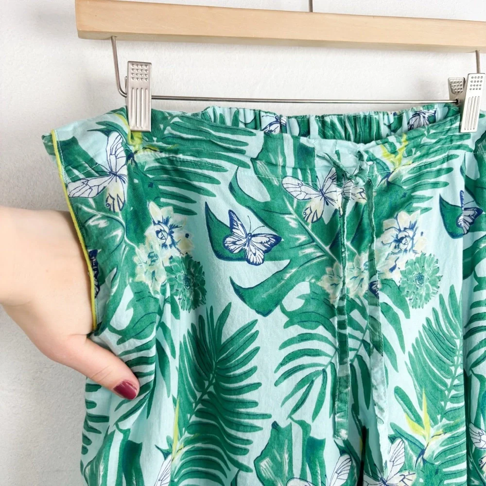 The Mahogany Store Green Leaf Print Cotton Pajama Set - Picture 8 of 10